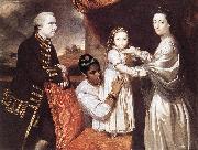 REYNOLDS, Sir Joshua George Clive and his Family with an Indian Maid USA oil painting artist